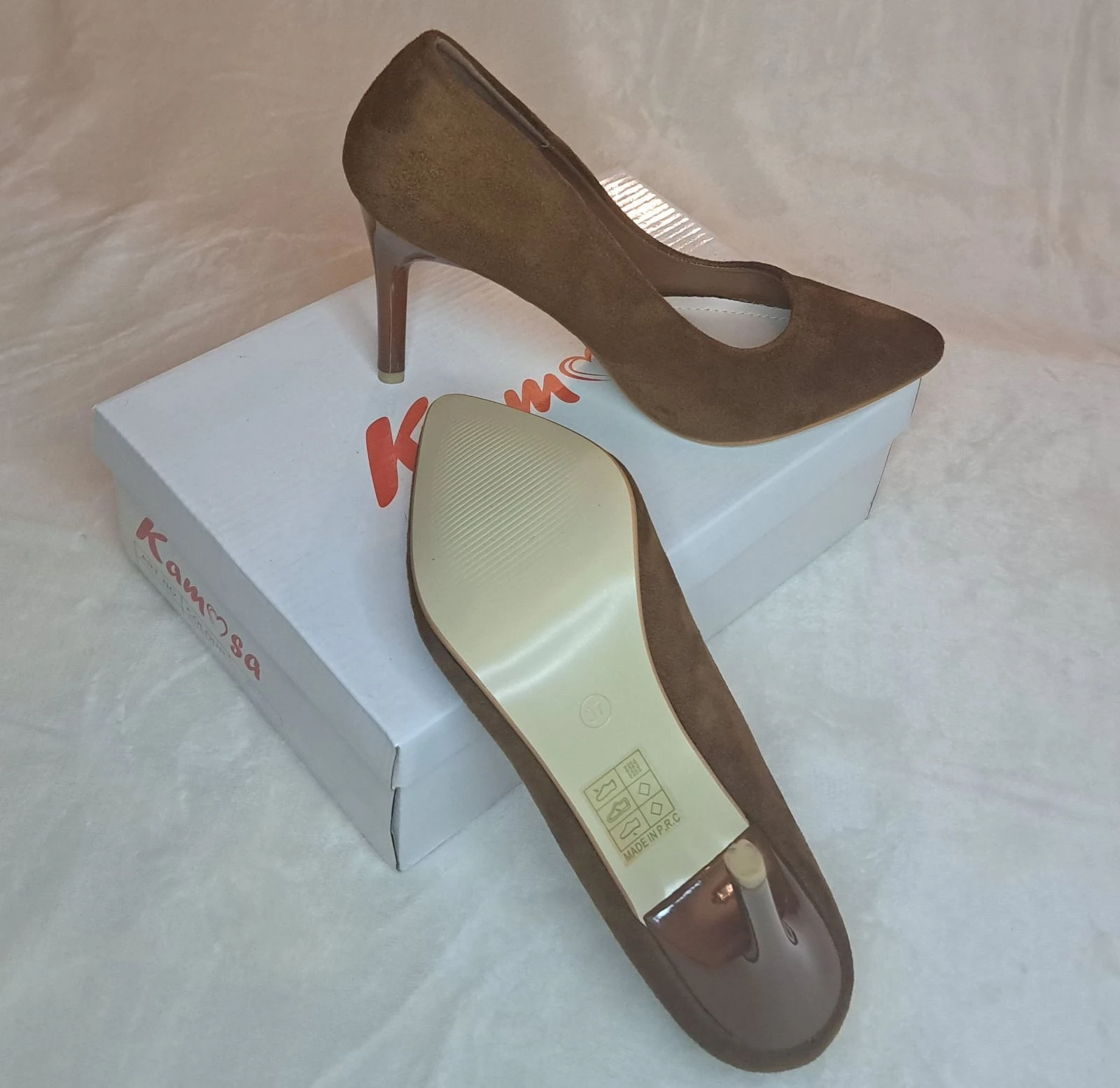 Camel Suede Stiletto • EU 37 • Moeiteloze Chic – photo 5